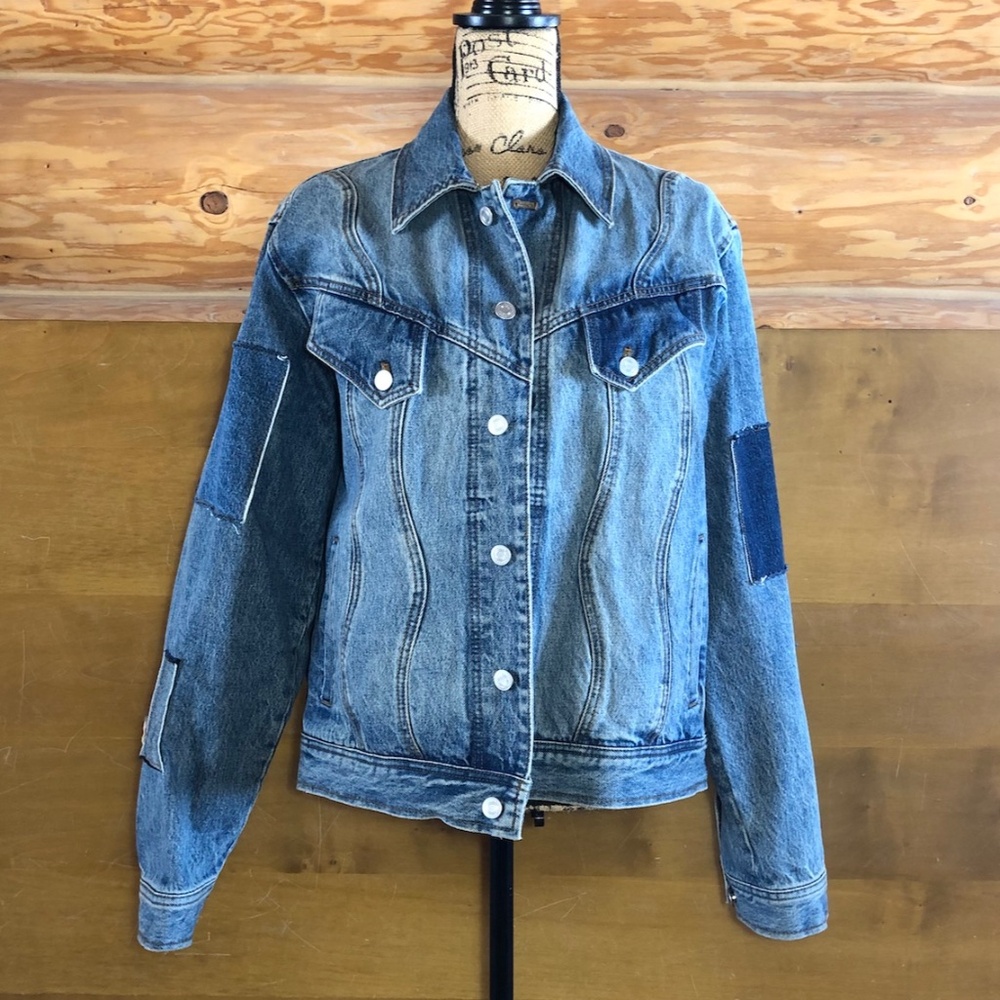NWOT Andersson Bell Patchwork Denim Jacket in size M - Picture 6 of 13